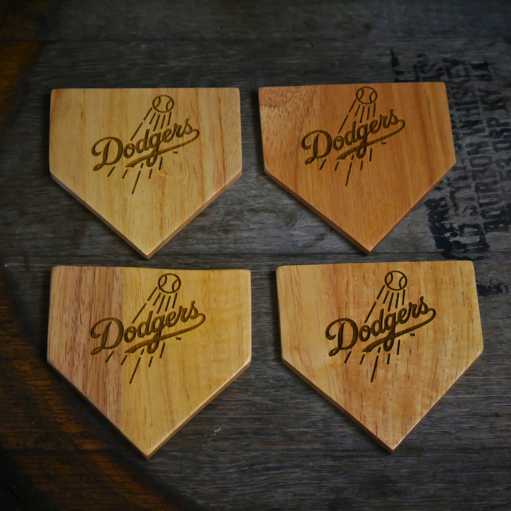 Collection of Los Angeles Dodgers Dugout Mug® Wood Coaster in a gallery layout
